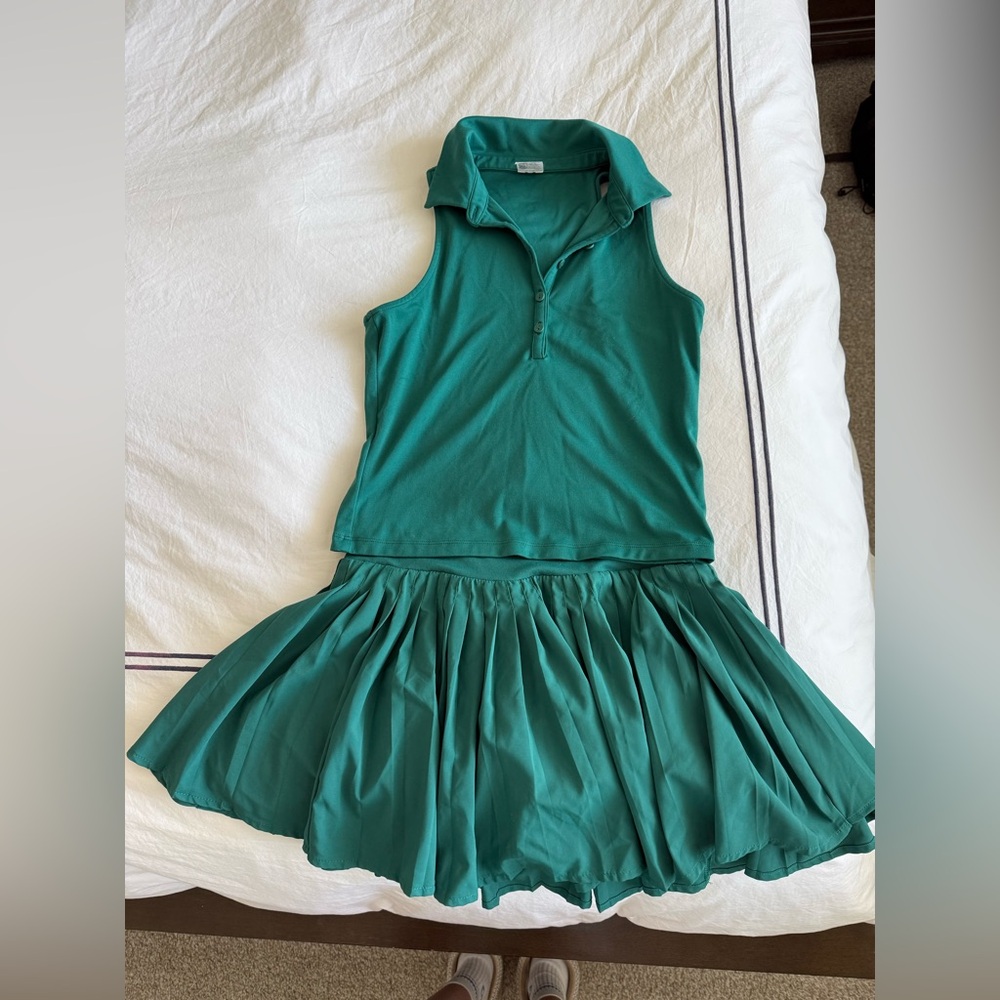 TARGET GREEN TENNIS POLO SKIRT SET